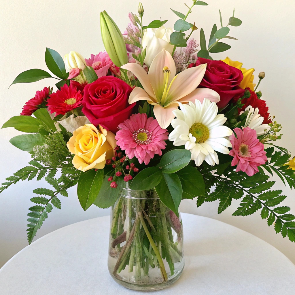 Förpackning av bukett