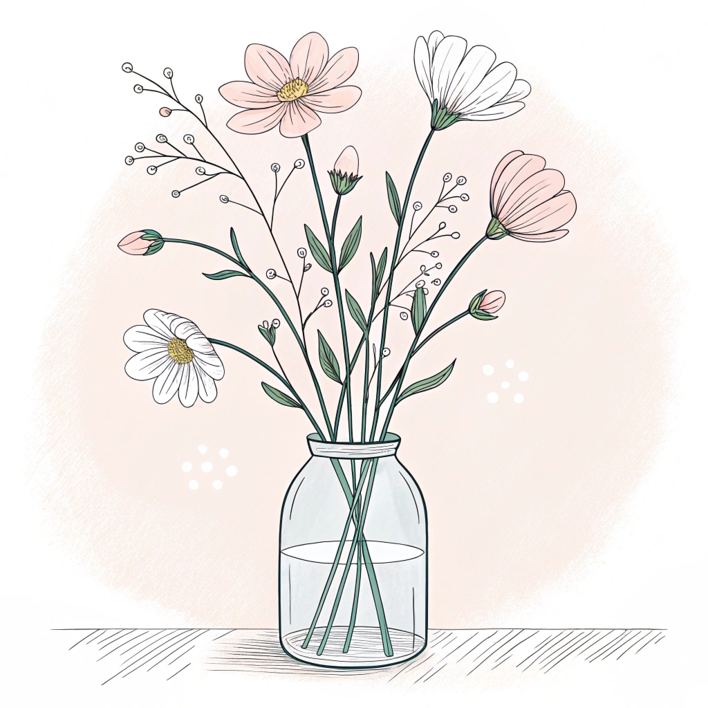 Minimalistisk bukett med ranunkler